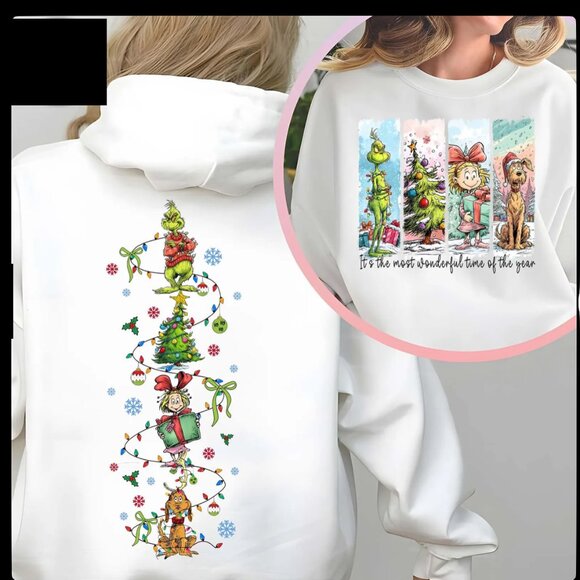 Delightful Collections, By. Kelly Sweaters - Grinchmas Christmas Hoodie